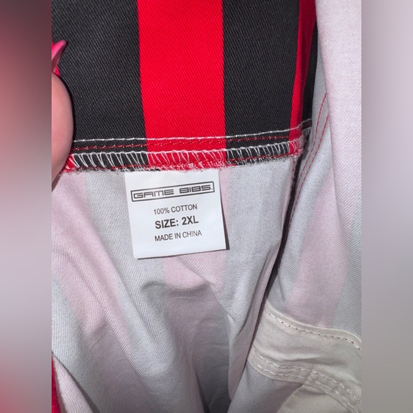 NWT University of Georgia Striped Game Bibs Overalls - Picture 6 of 10